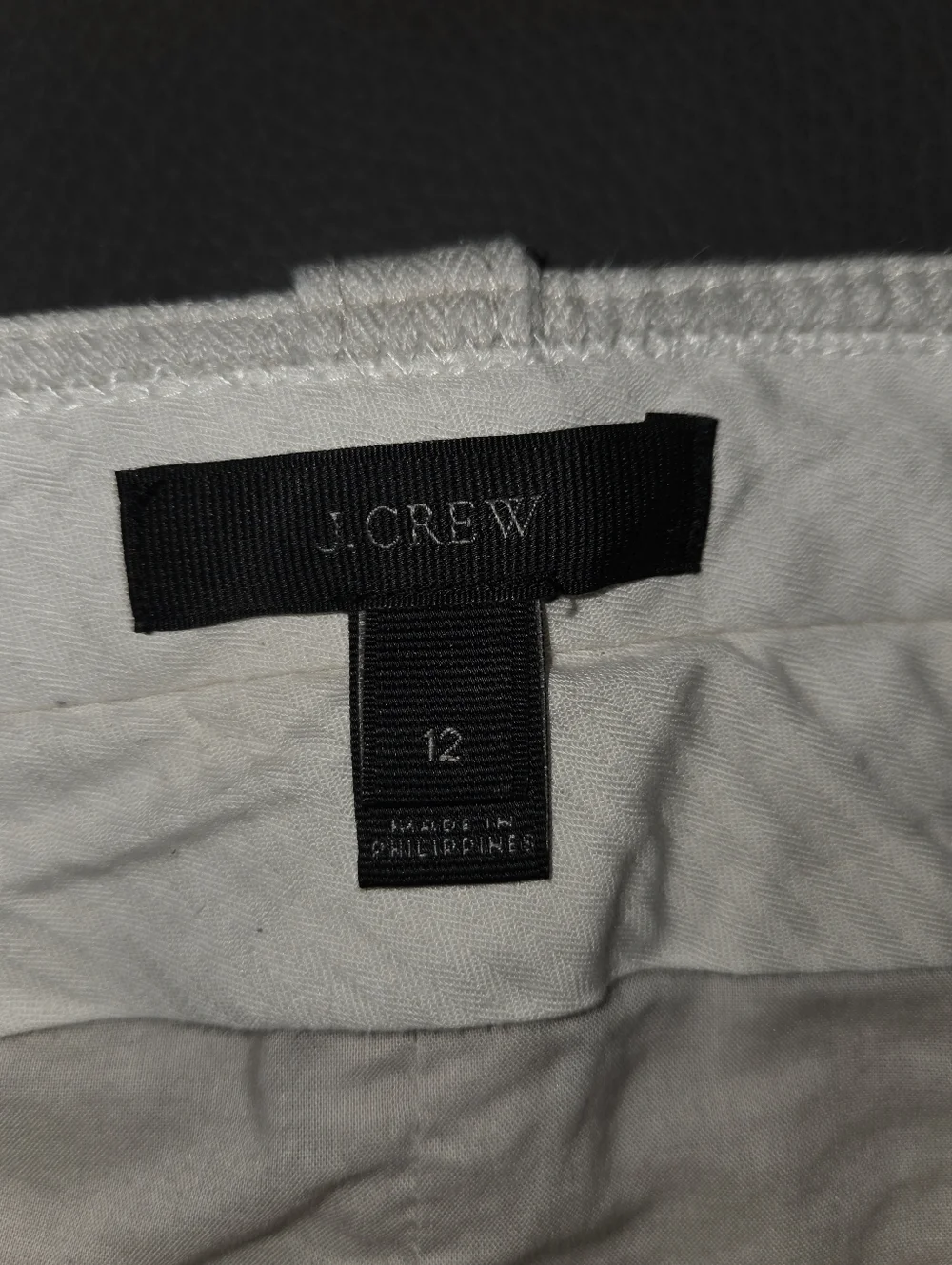 J Crew cream linen skirt pockets size 12